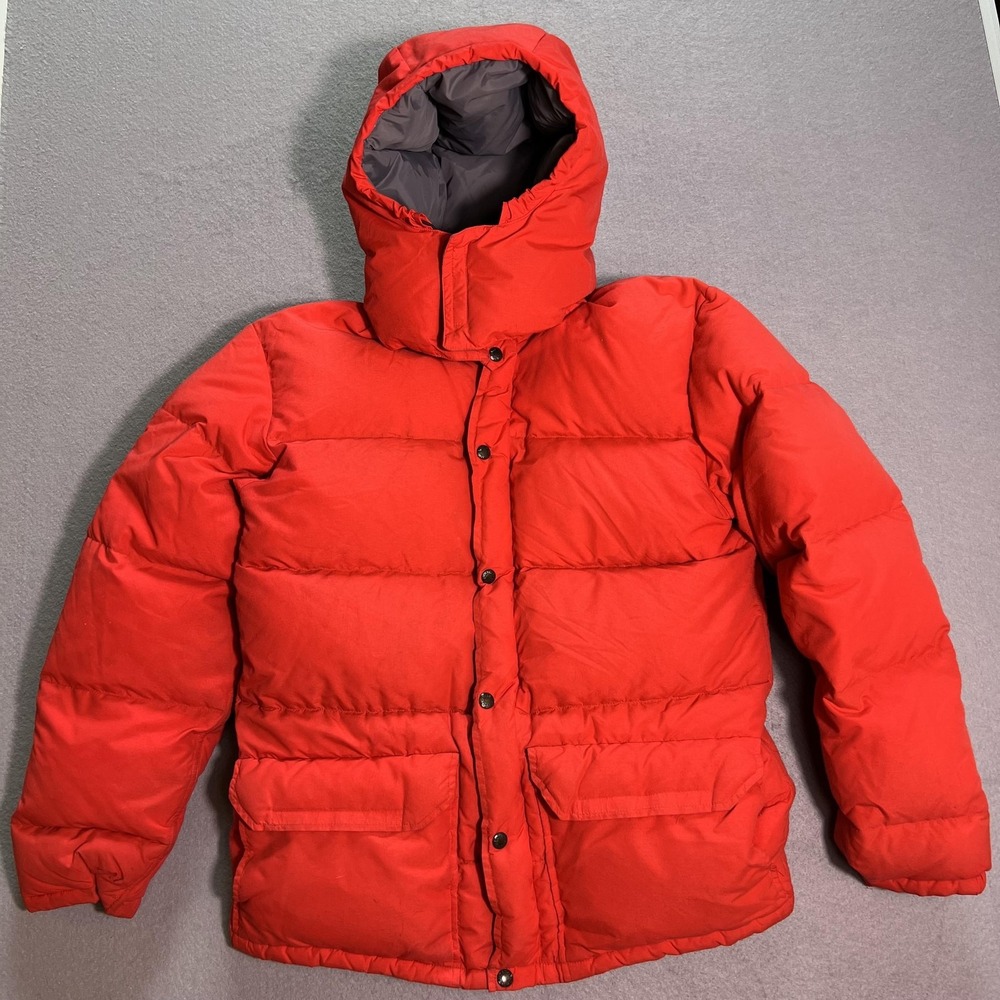 Vintage The North Face Jacket Mens M Red Down Puffer Hooded Parka Ski Outdoor